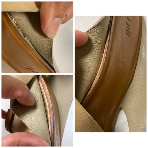 J Jill Women’s Open Toe Criss Cross Strap Wedge Sandals Beige Leather Size 11 - Picture 16 of 16